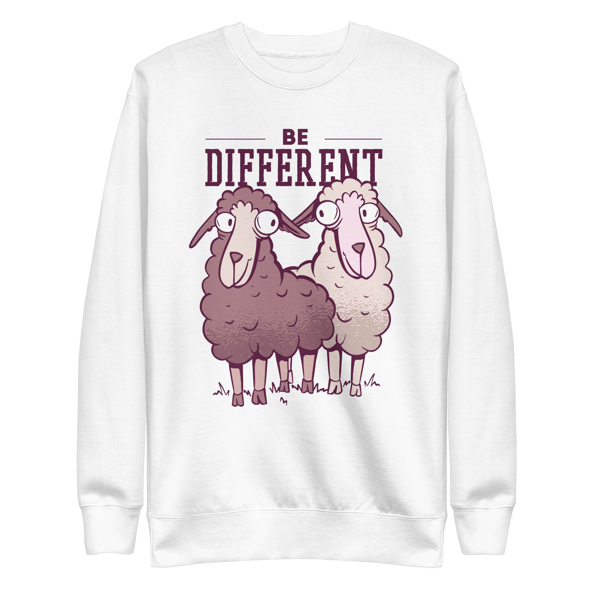 unisex-premium-sweatshirt-white-front-6a8b57825c692.png Be Different Sweatshirt