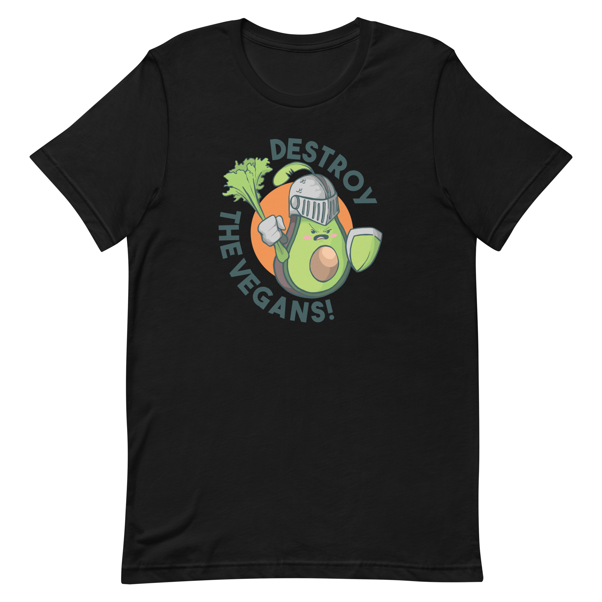 unisex-staple-t-shirt-black-front-6a88b60ea266f.png Destroy The Vegans T-Shirt