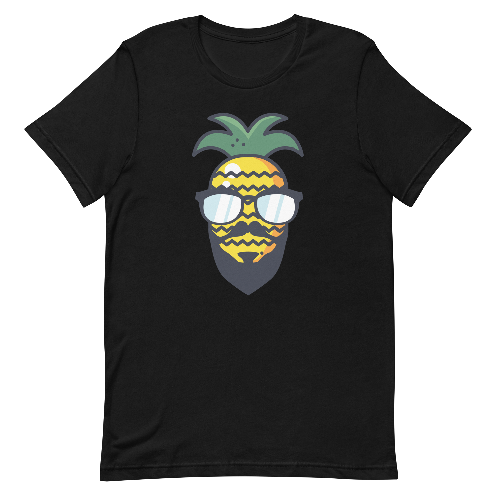 unisex-staple-t-shirt-black-front-6a89cf92c5aab.png Hipster Pineapple T-Shirt