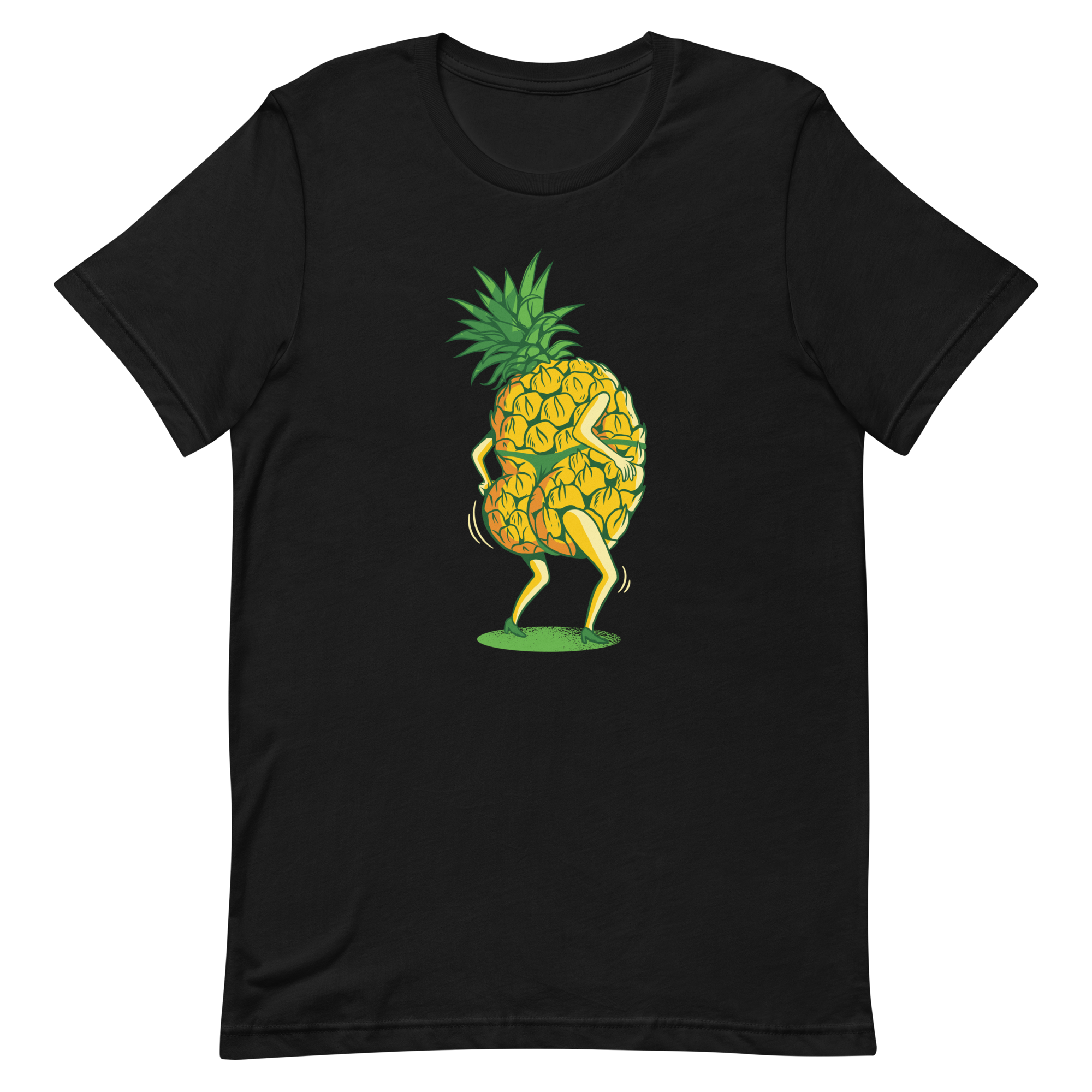 unisex-staple-t-shirt-black-front-6a89d138927c2.png Pineapple Dancing T-Shirt