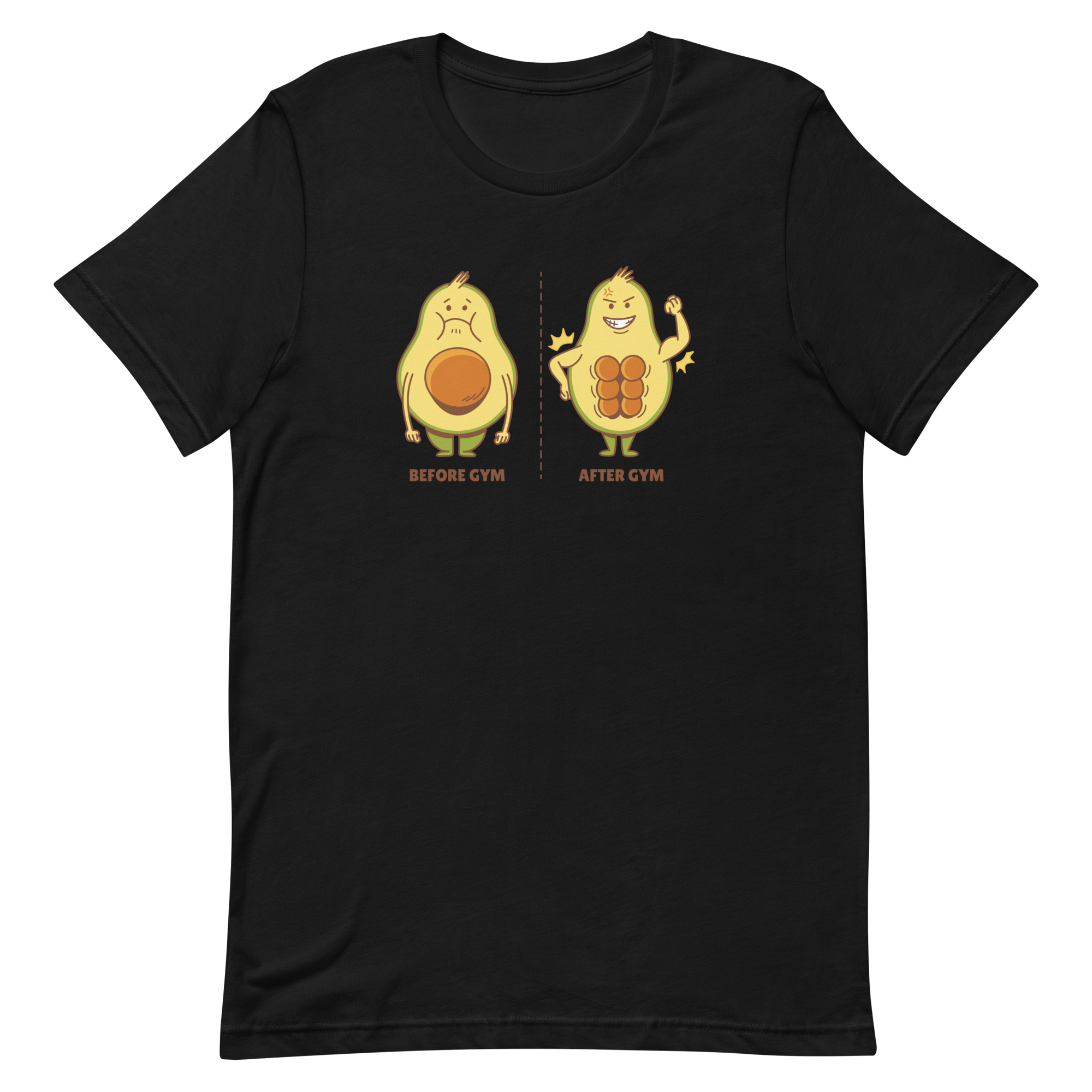 unisex-staple-t-shirt-black-front-6a89f506df78f.png Avocado Gym T-Shirt