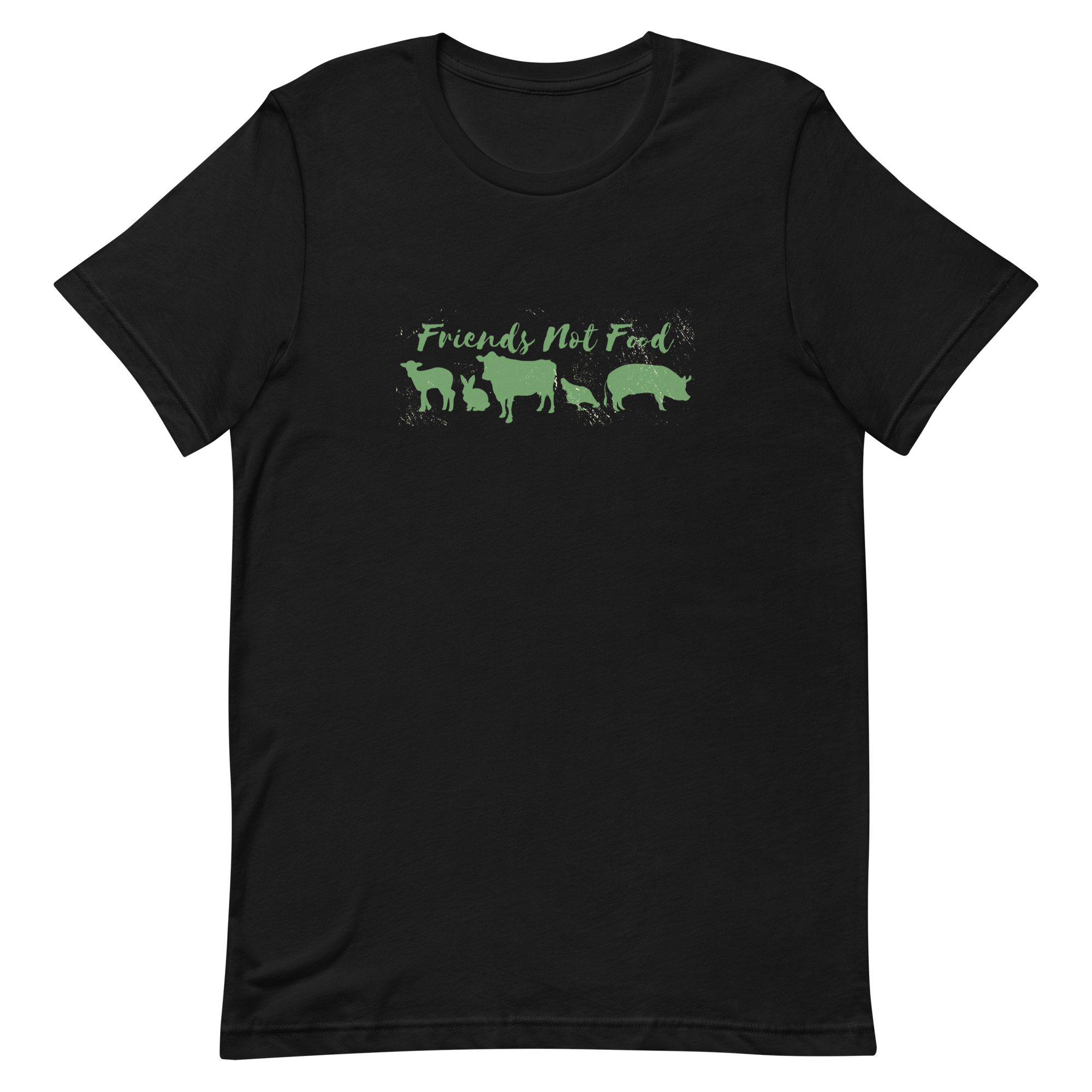 unisex-staple-t-shirt-black-front-6a8a000239462.png Friends Not Food T-Shirt