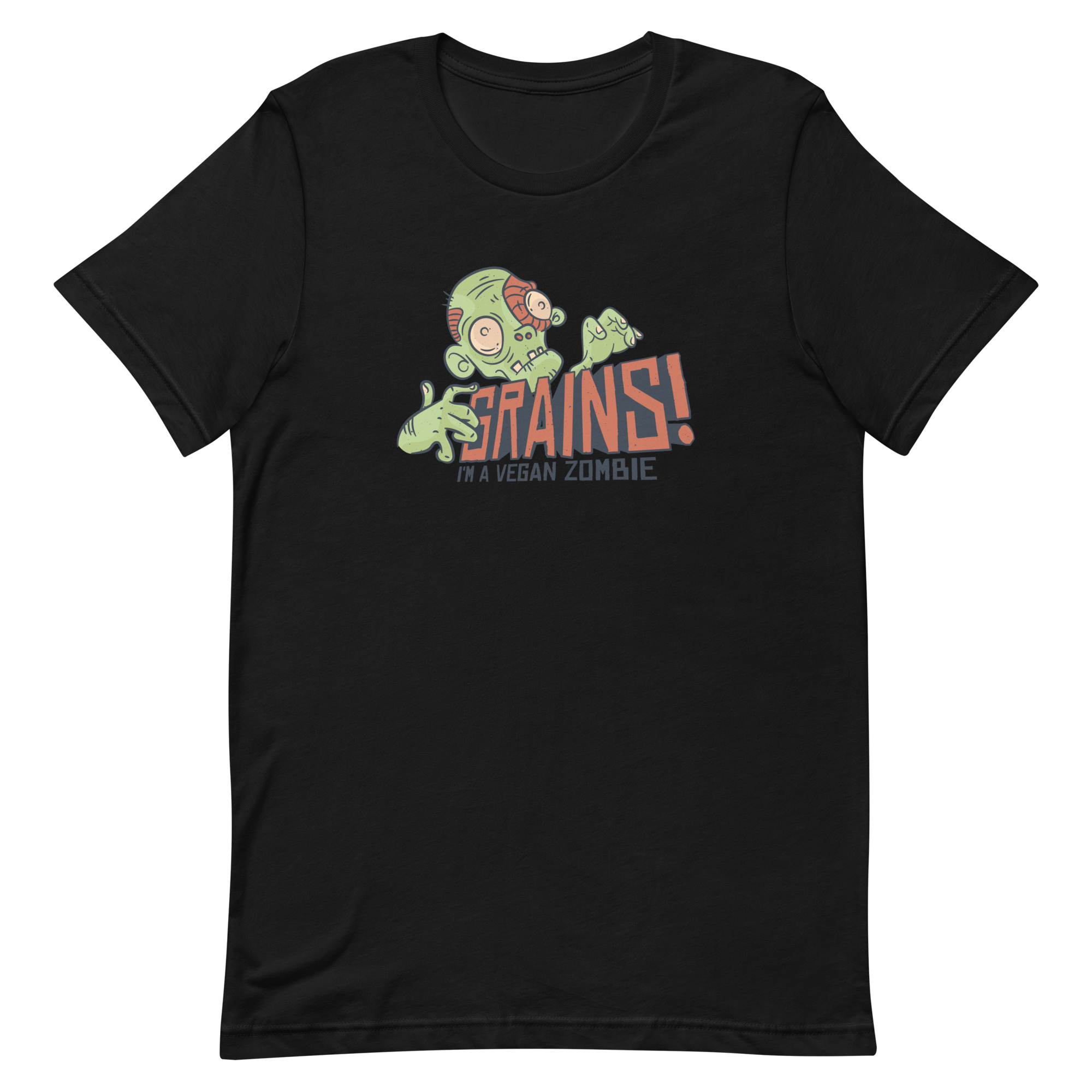 unisex-staple-t-shirt-black-front-6a8a020c90040.png Grains Vegan Zombie T-Shirt