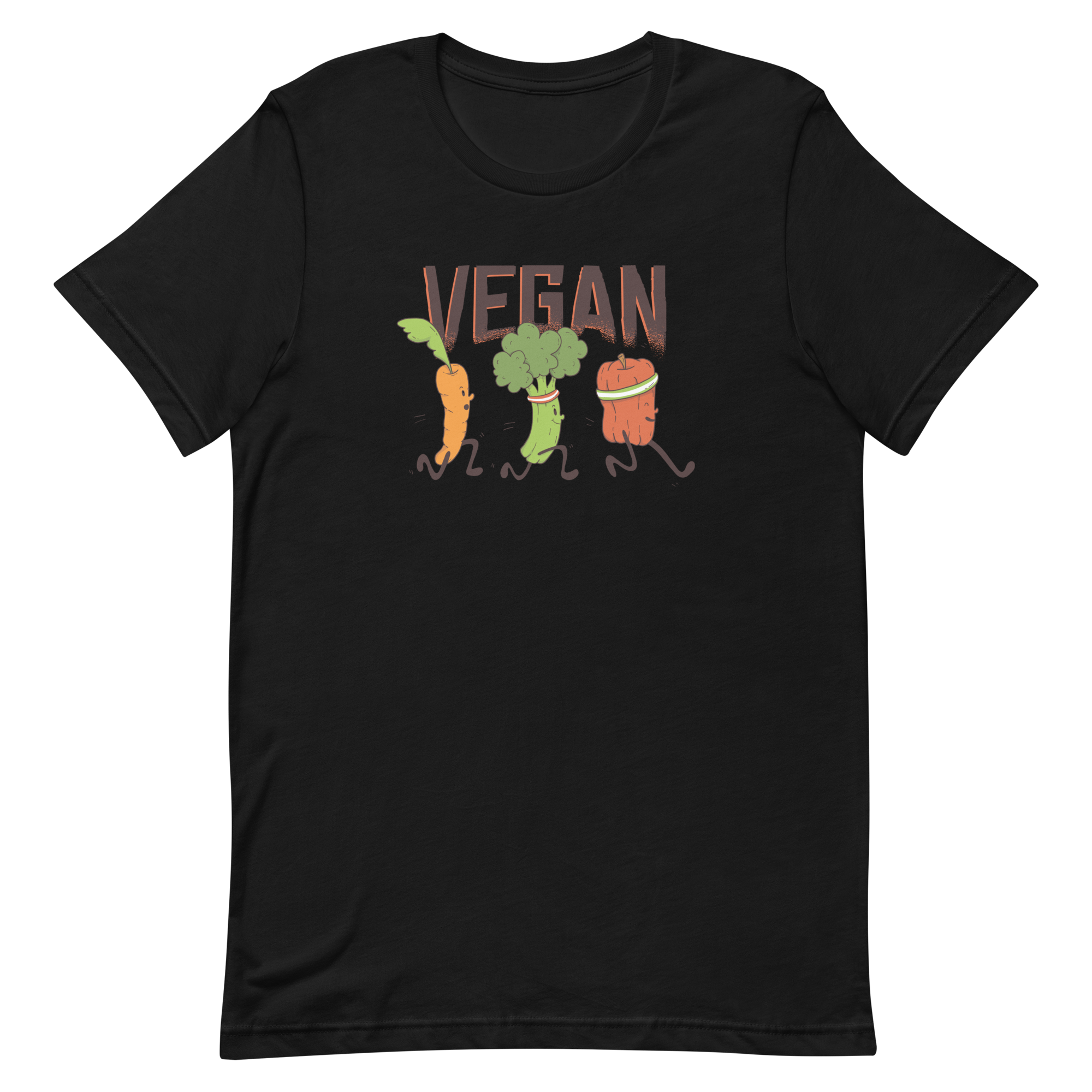 unisex-staple-t-shirt-black-front-6a8a0287dd546.png Vegan Runners T-Shirt