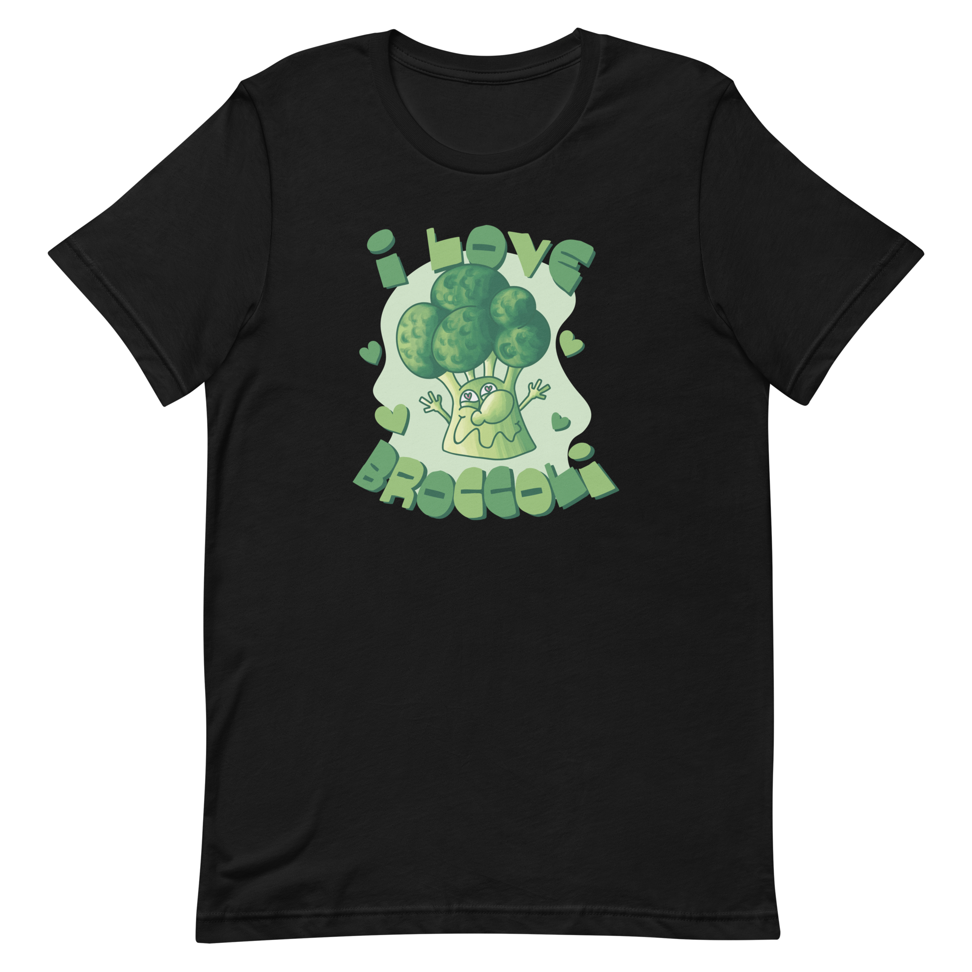 unisex-staple-t-shirt-black-front-6a8a068d0b2ec.png Broccoli Lover T-Shirt