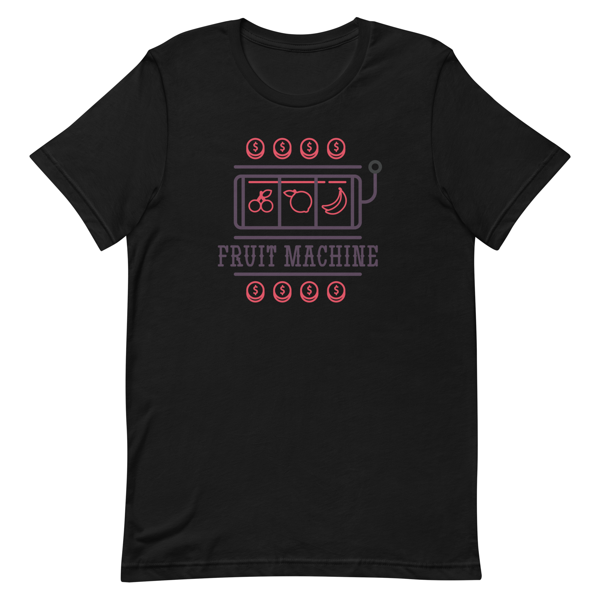 unisex-staple-t-shirt-black-front-6a8a08271f489.png Fruit Machine T-Shirt