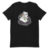 unisex-staple-t-shirt-black-front-6a8a0e03d0967.png Panda Eating T-Shirt