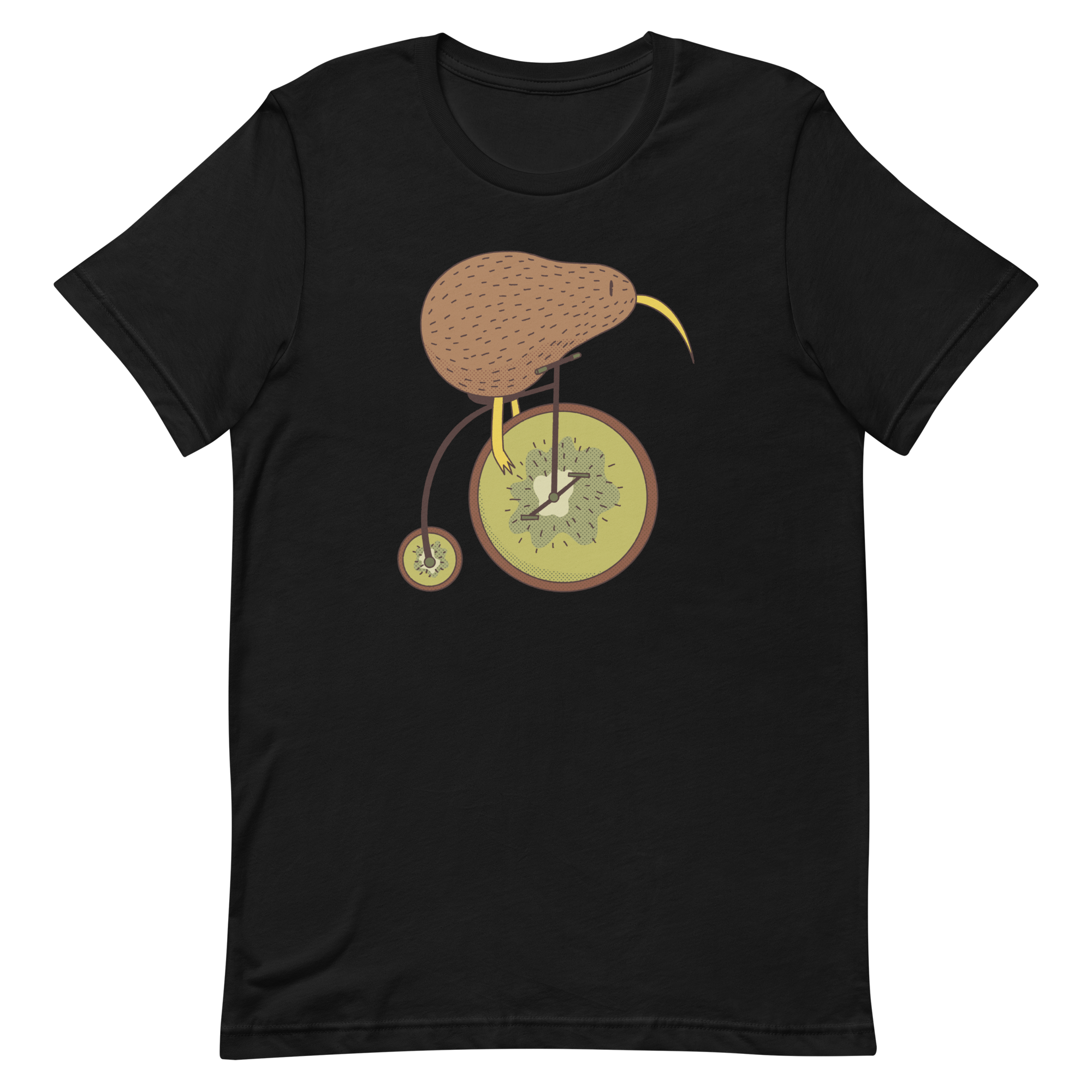 unisex-staple-t-shirt-black-front-6a8a127b84c89.png Kiwi Bike T-Shirt