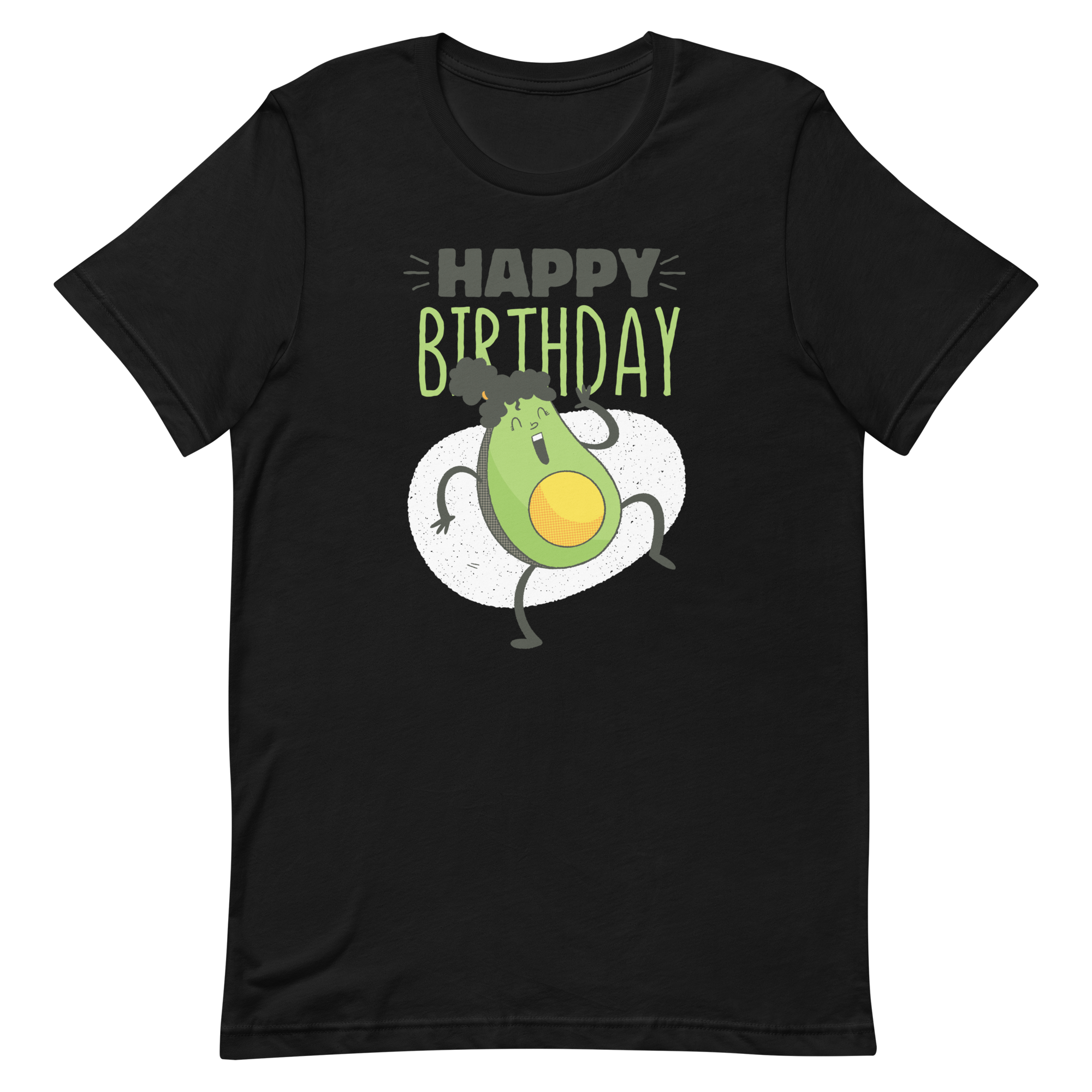 unisex-staple-t-shirt-black-front-6a8a137673a6c.png Avocado Birthday T-Shirt