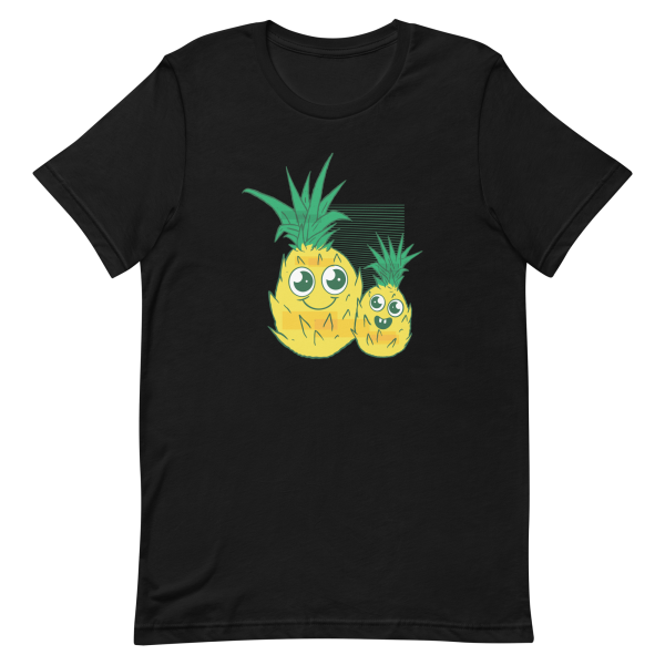 unisex-staple-t-shirt-black-front-6a8a13ccd2252.png Cute Pineapples T-Shirt