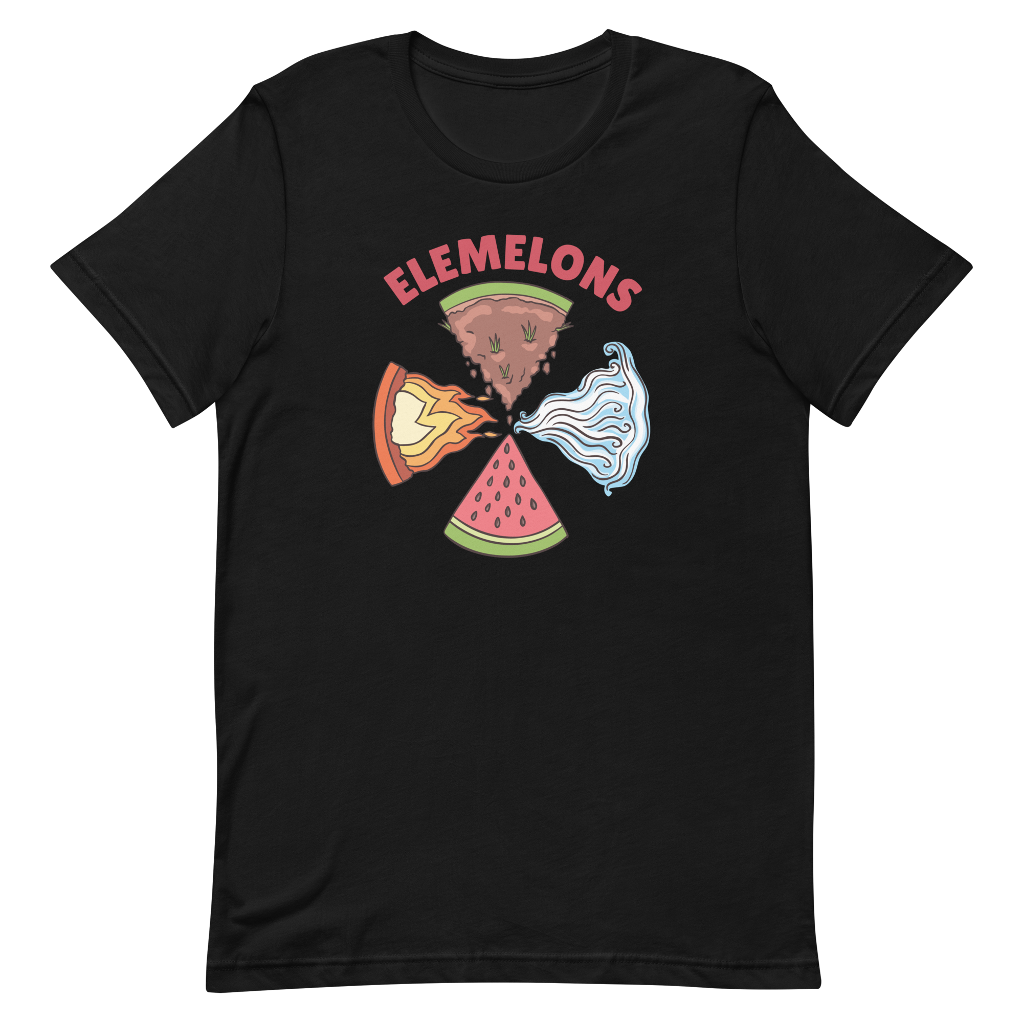 unisex-staple-t-shirt-black-front-6a8b56035488b.png Watermelon Elements T-Shirt