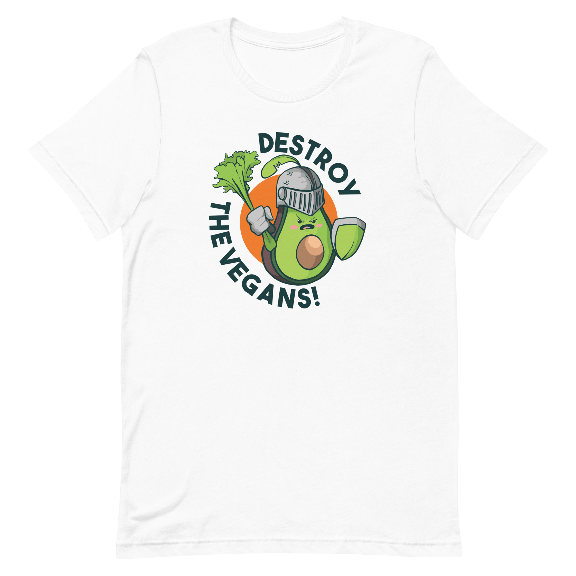 unisex-staple-t-shirt-white-front-6a88b60ea0434.png Destroy The Vegans T-Shirt