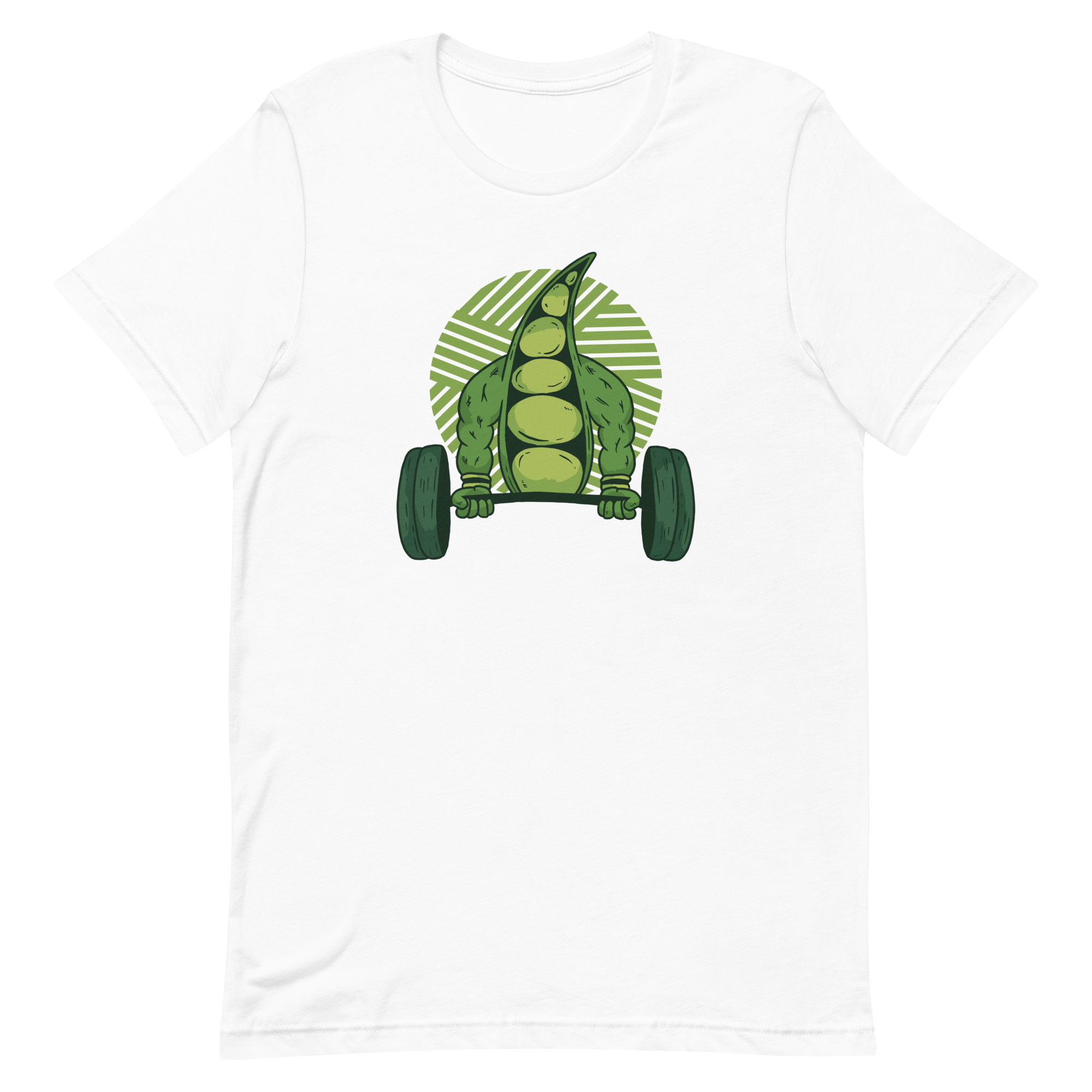 unisex-staple-t-shirt-white-front-6a88b939068d9.png Weightlifting Bean T-Shirt