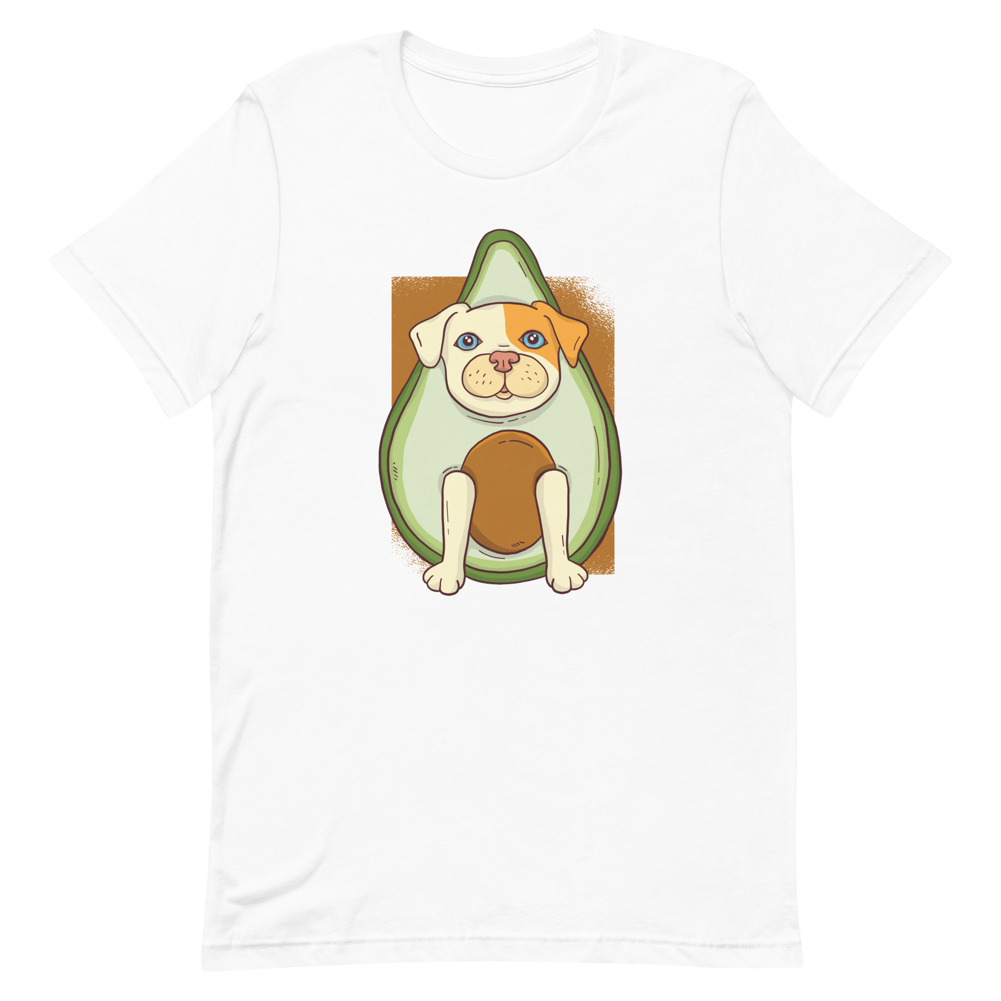 unisex-staple-t-shirt-white-front-6a89b190e695e.png Avocado Dog T-Shirt