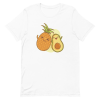 unisex-staple-t-shirt-white-front-6a89cd3ce80be.png Pineapple Avocado Friends T-Shirt