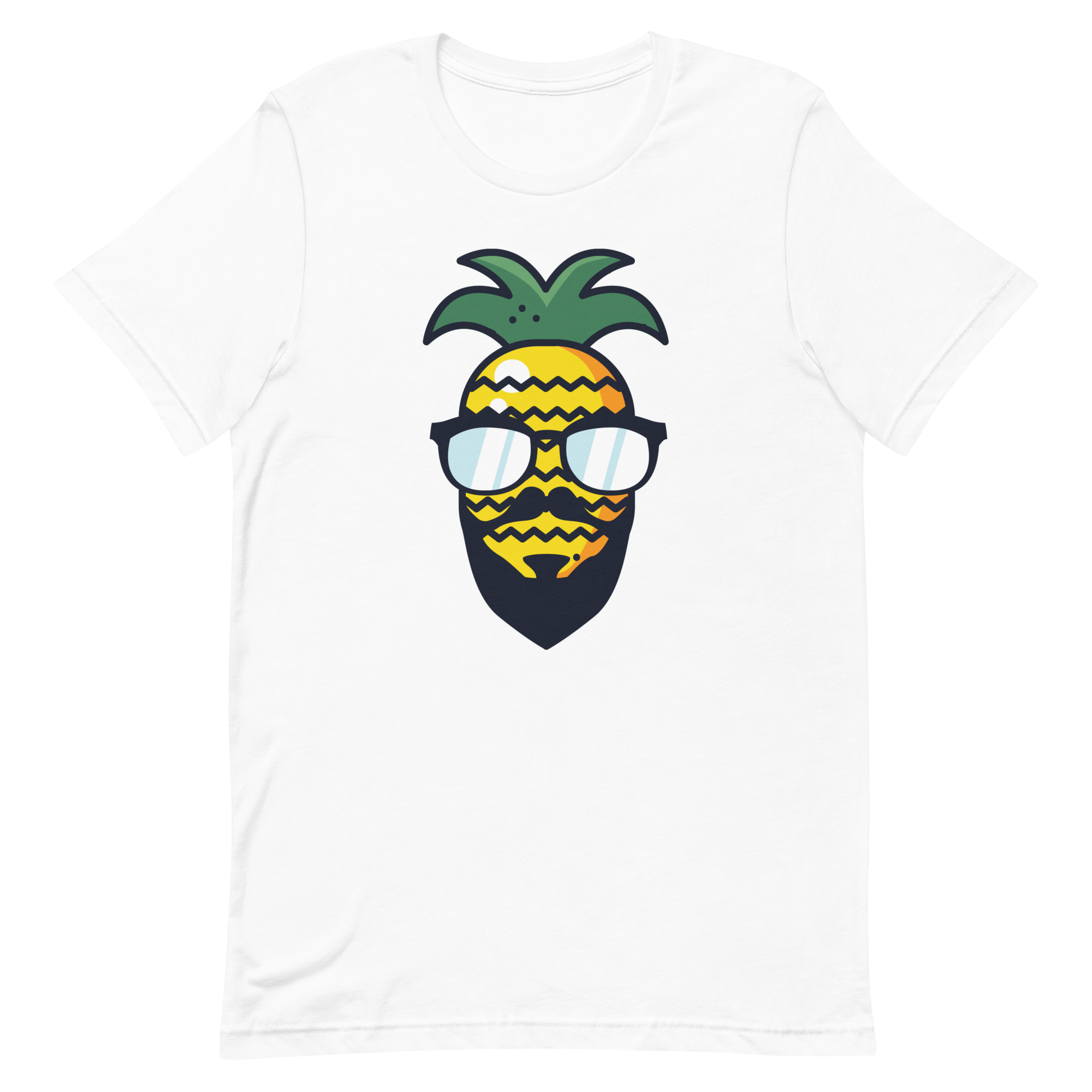 unisex-staple-t-shirt-white-front-6a89cf92c37ce.png Hipster Pineapple T-Shirt