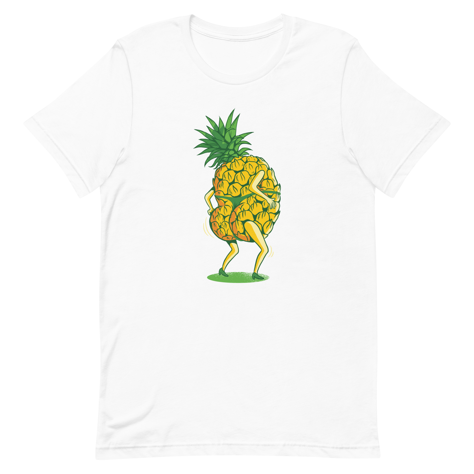 unisex-staple-t-shirt-white-front-6a89d138904e1.png Pineapple Dancing T-Shirt