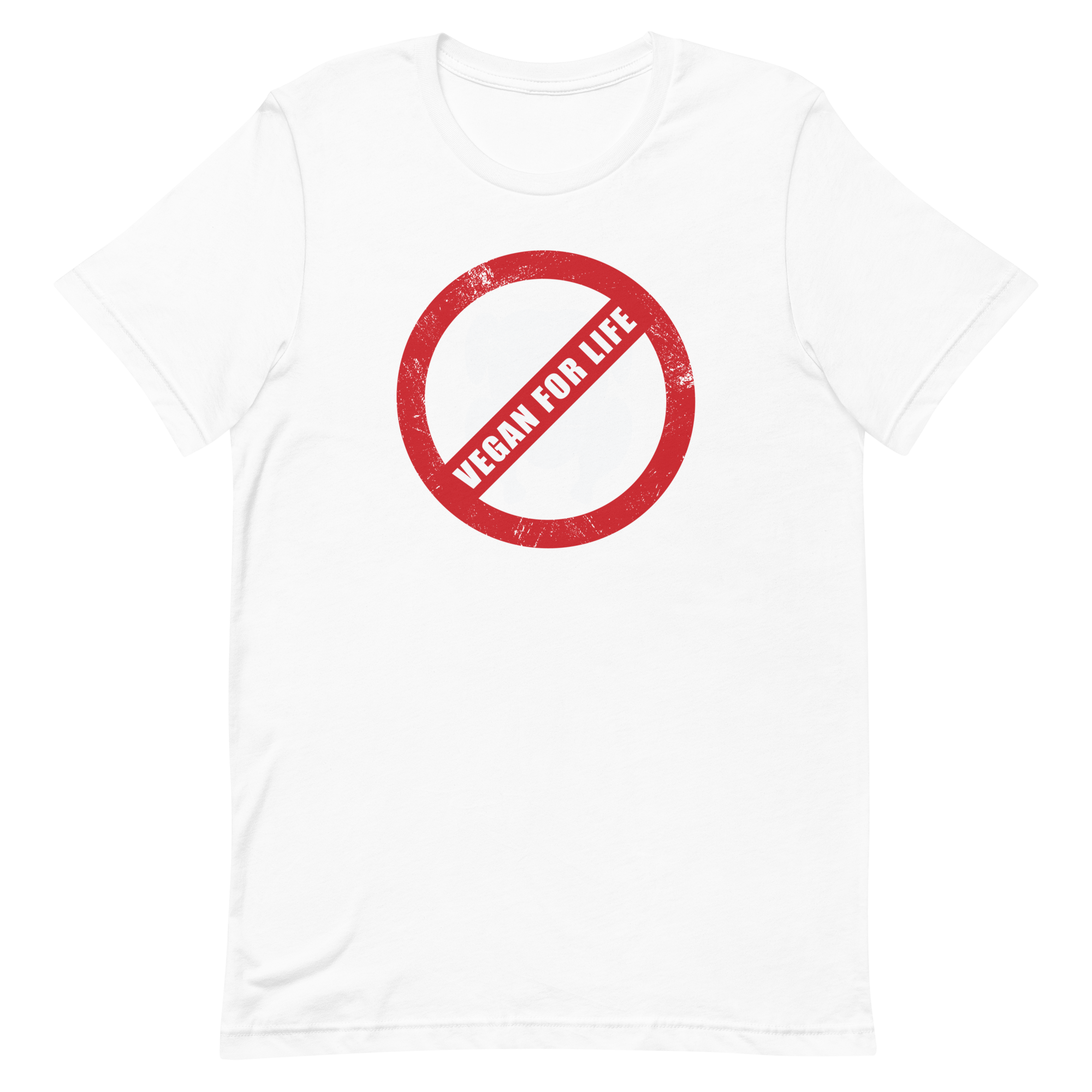unisex-staple-t-shirt-white-front-6a89d332960da.png Vegan For Life T-Shirt