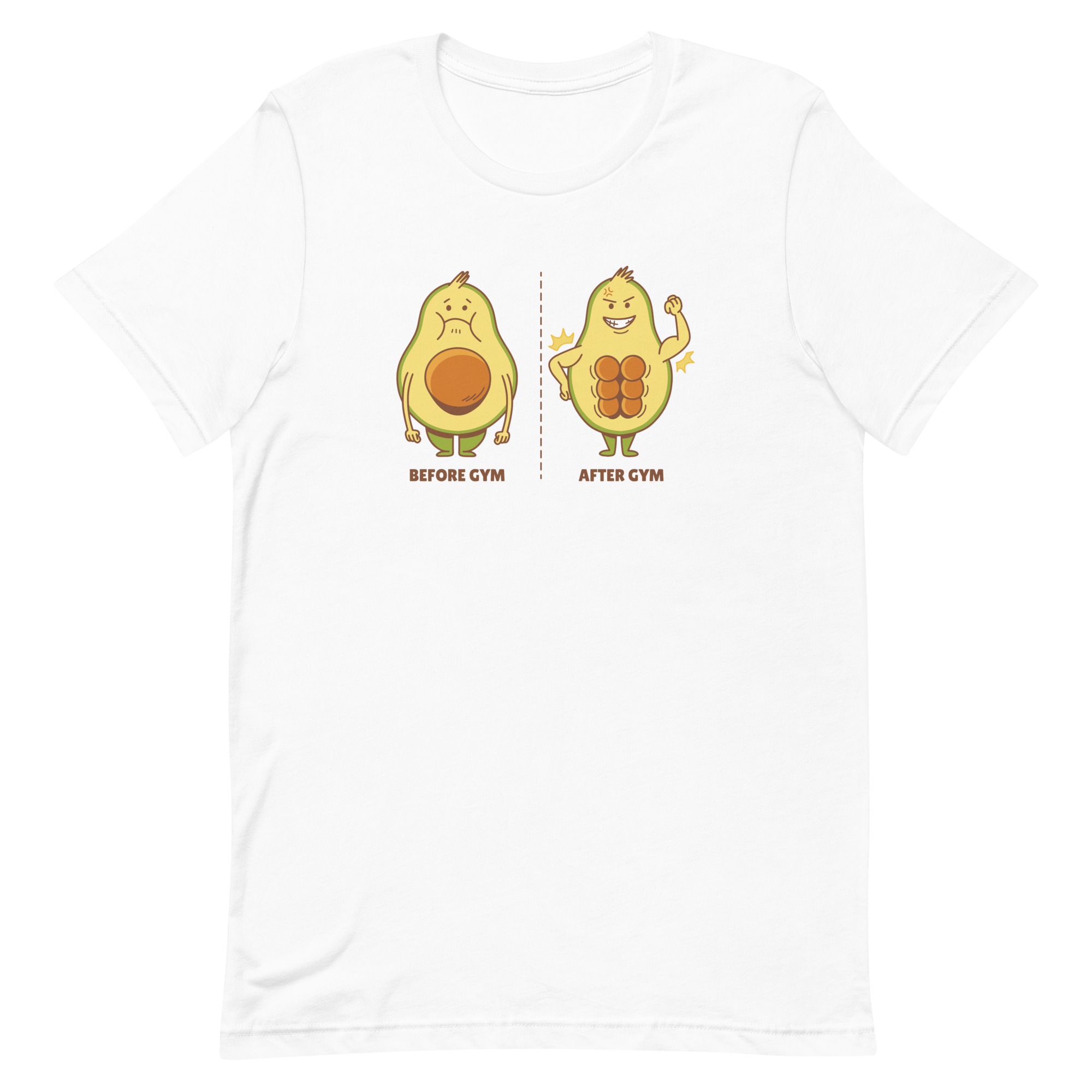 unisex-staple-t-shirt-white-front-6a89f506dd909.png Avocado Gym T-Shirt