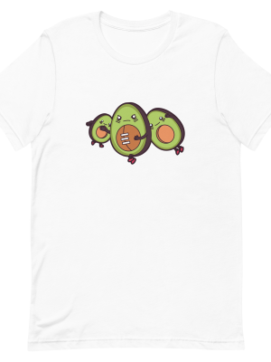 unisex-staple-t-shirt-white-front-6a89f54fbfbf4.png Avocado Football T-Shirt
