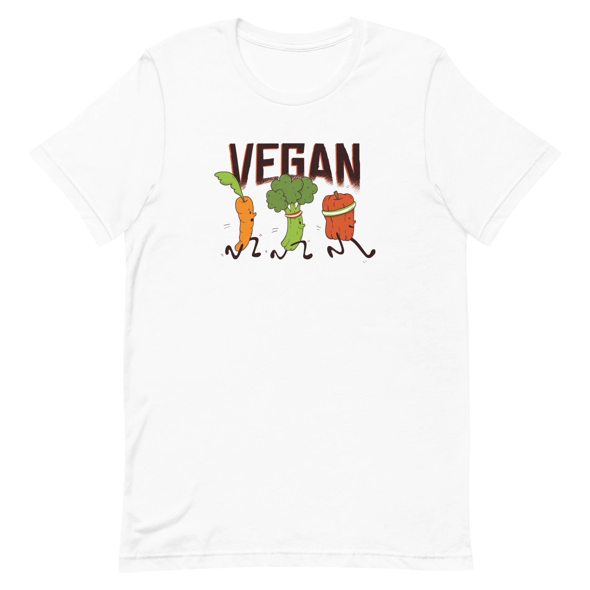 unisex-staple-t-shirt-white-front-6a8a0287db018.png Vegan Runners T-Shirt