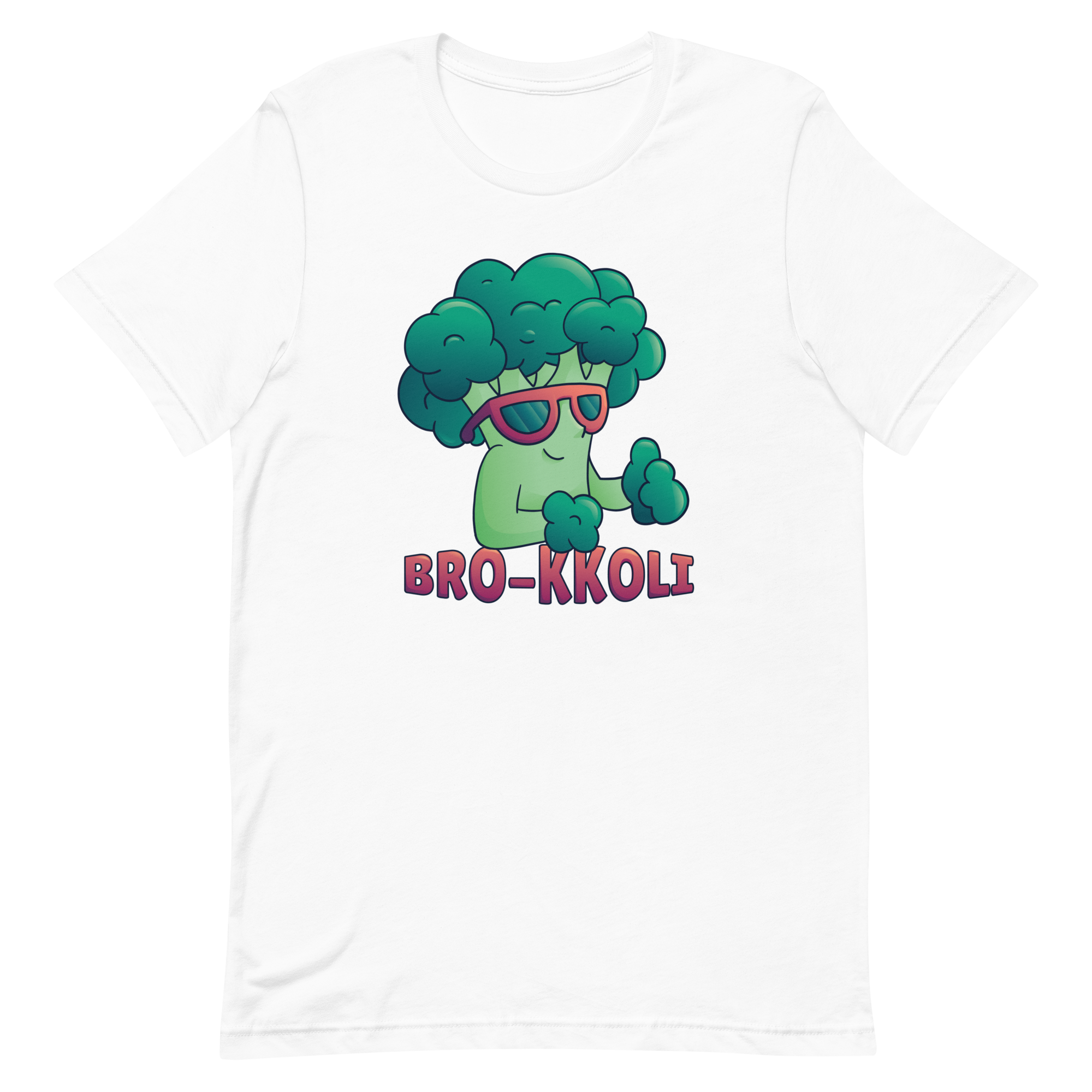 unisex-staple-t-shirt-white-front-6a8a05c96e826.png Broccoli Bro T-Shirt