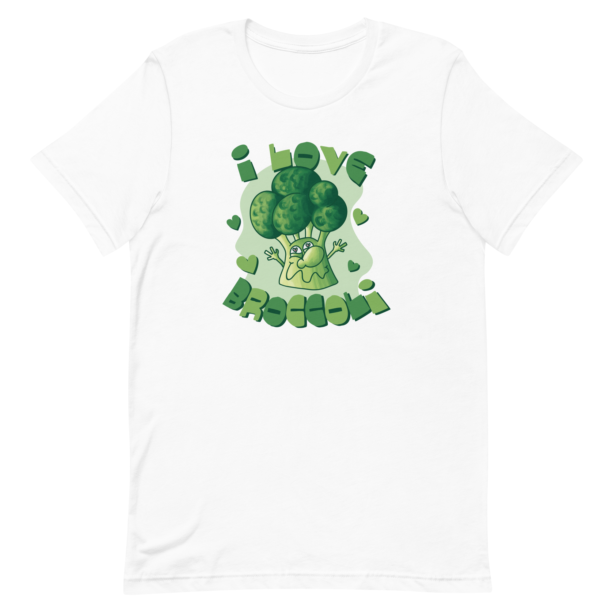 unisex-staple-t-shirt-white-front-6a8a068d07e46.png Broccoli Lover T-Shirt