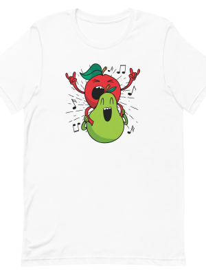 unisex-staple-t-shirt-white-front-6a8a0ca965ab0.png Apple and Pear T-Shirt