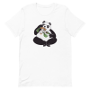 unisex-staple-t-shirt-white-front-6a8a0e03d23b2.png Panda Eating T-Shirt