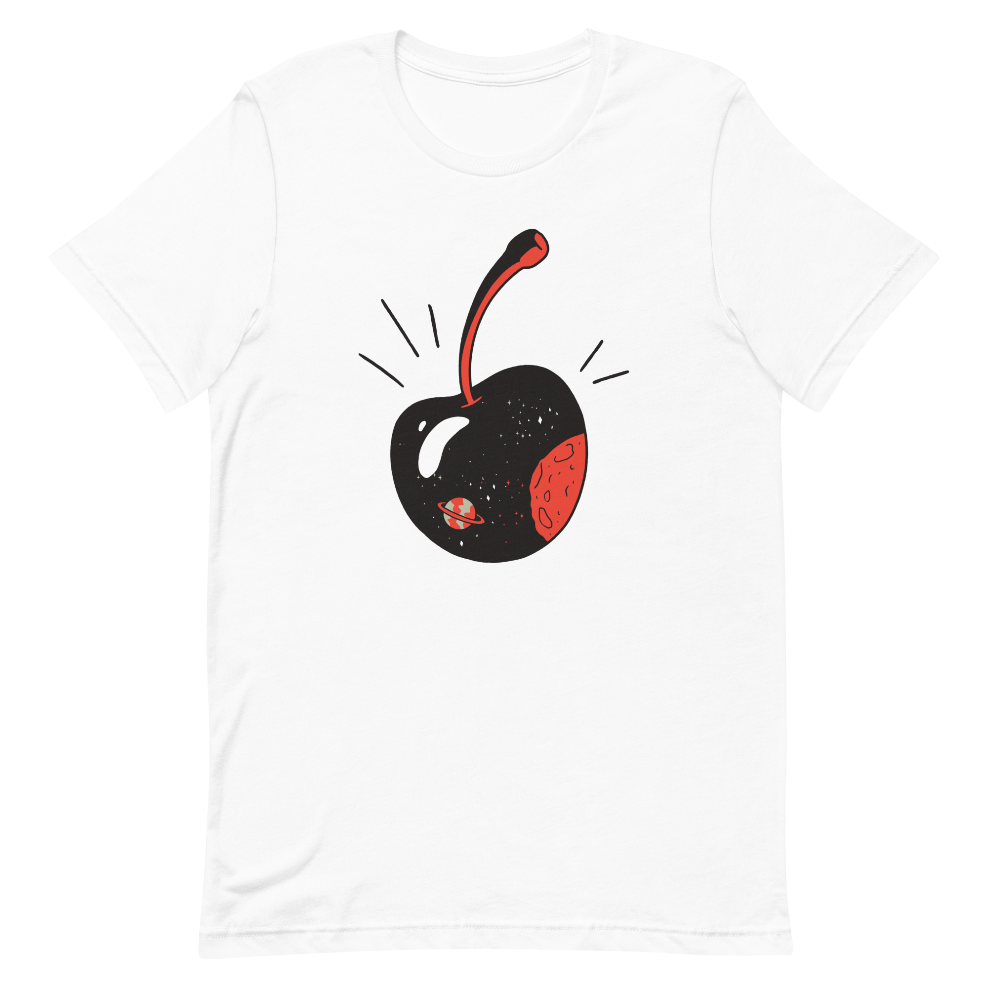 unisex-staple-t-shirt-white-front-6a8a112a75894.png Galaxy Cherry T-Shirt