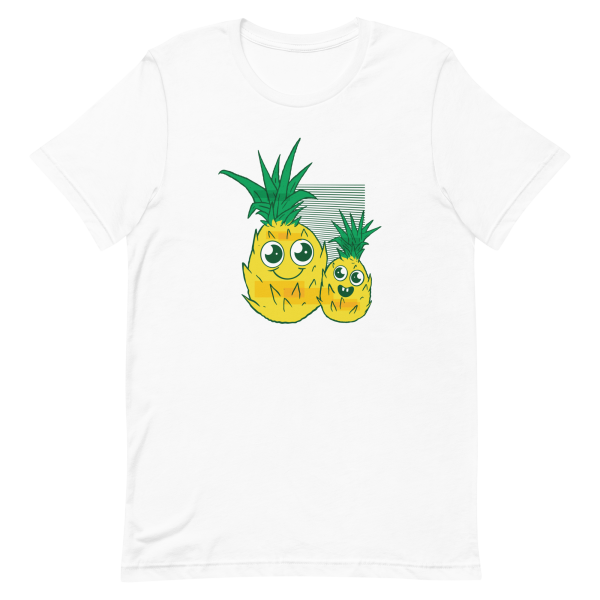 unisex-staple-t-shirt-white-front-6a8a13ccd0389.png Cute Pineapples T-Shirt