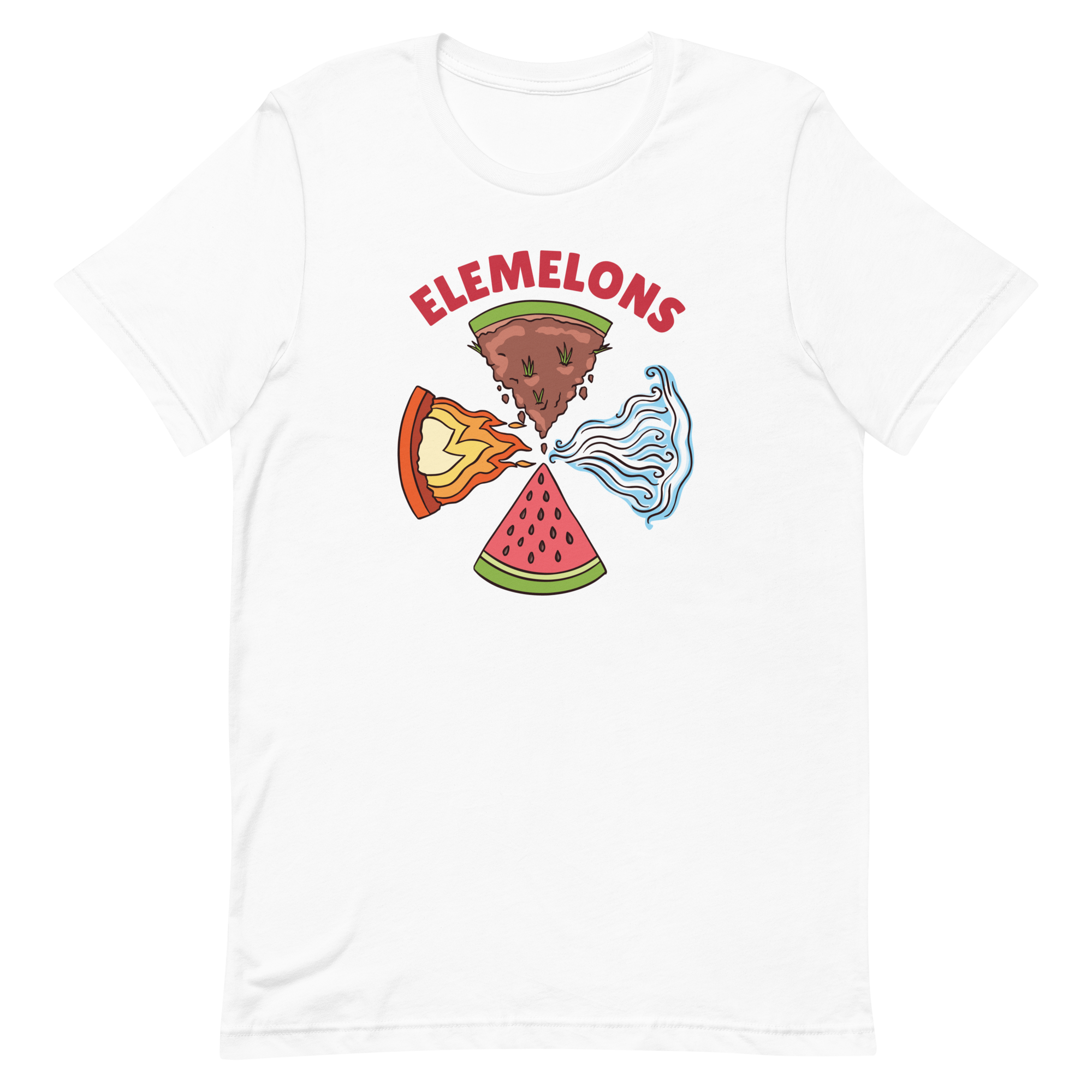 unisex-staple-t-shirt-white-front-6a8b5603526d1.png Watermelon Elements T-Shirt