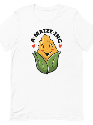 unisex-staple-t-shirt-white-front-6a8b56dd22144.png Amazing Maize T-Shirt