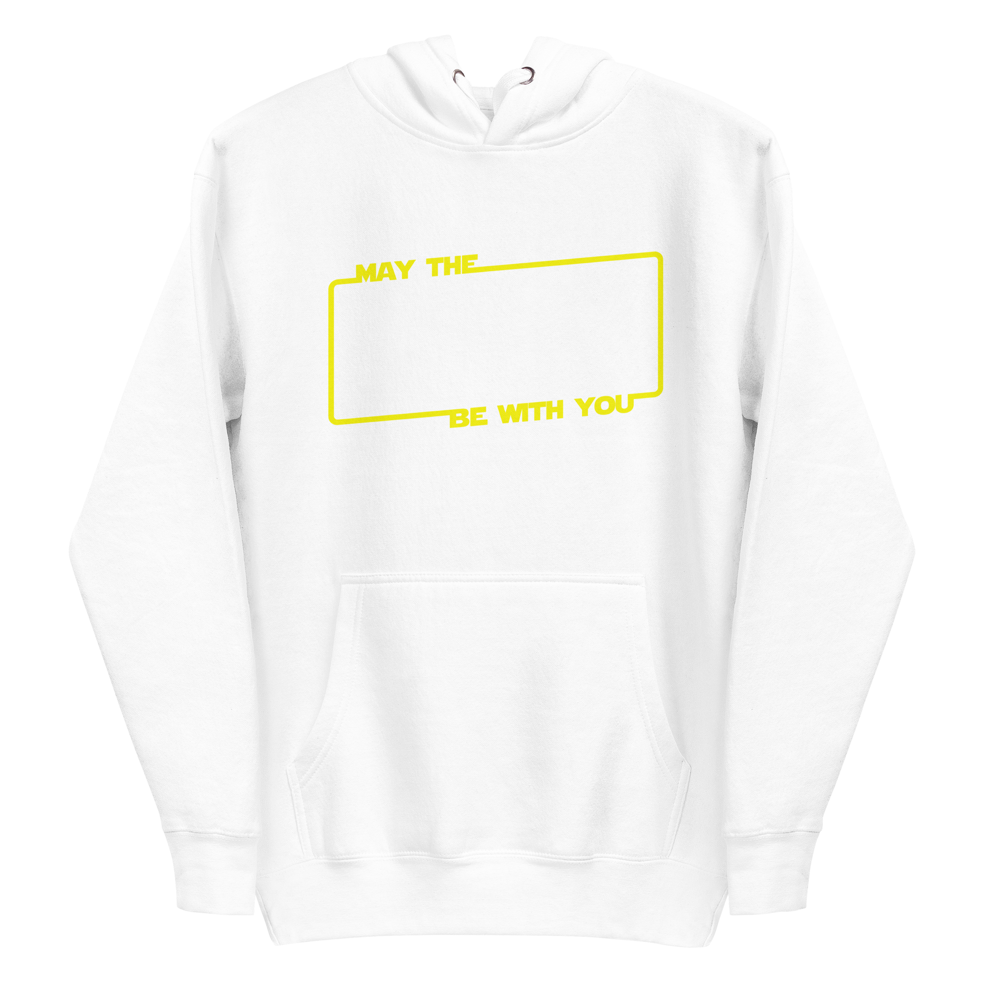 unisex-premium-pullover-hoodie-white-front-6a9c5b0468a91.png May The Vegan Force Be With You Hoodie