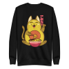 unisex-premium-sweatshirt-black-front-6aac1f53db83e.png Avocado Cat Nachos Sweatshirt