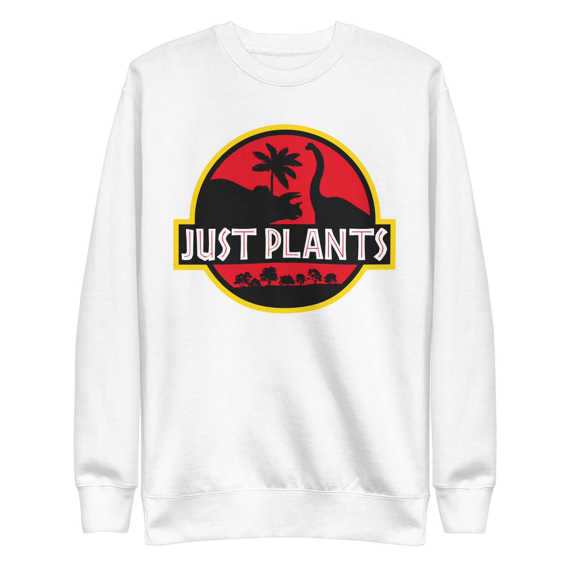 unisex-premium-sweatshirt-white-front-6a9c5ac01b4fb.png Just Plants Sweatshirt