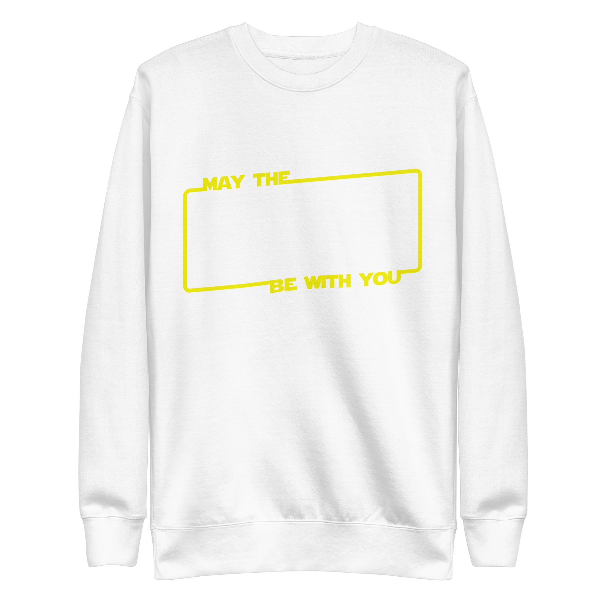 unisex-premium-sweatshirt-white-front-6a9c5b04f2265.png May The Vegan Force Be With You Sweatshirt