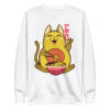 unisex-premium-sweatshirt-white-front-6aac1f53dbd36.png Avocado Cat Nachos Sweatshirt