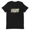 unisex-staple-t-shirt-black-front-6a9c5b03e0ff0.png May The Vegan Force Be With You T-Shirt