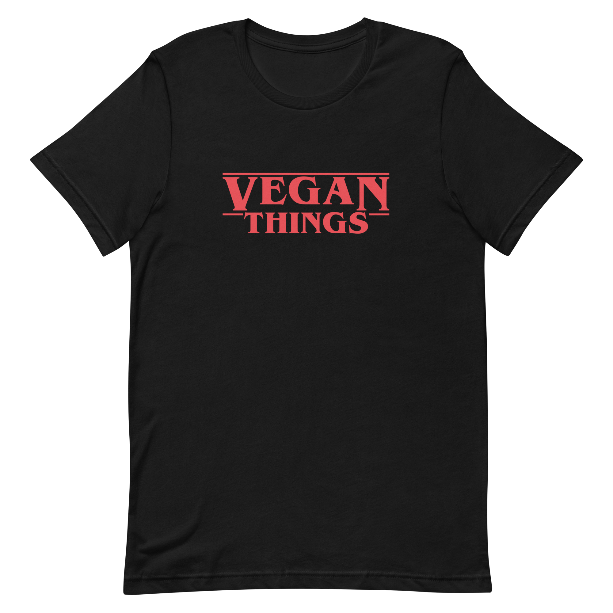 unisex-staple-t-shirt-black-front-6a9c729578043.png Vegan Things T-Shirt