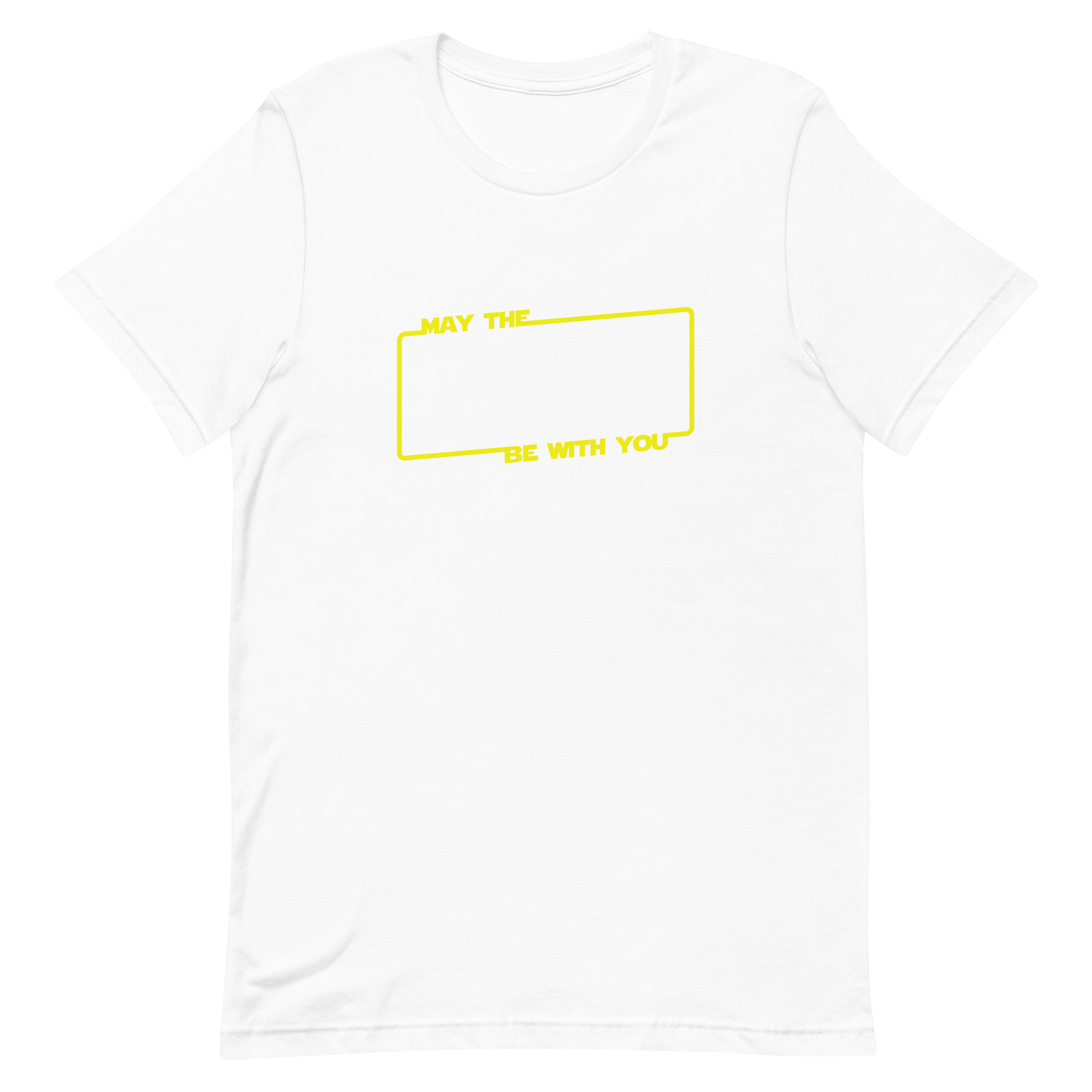 unisex-staple-t-shirt-white-front-6a9c5b03e30a0.png May The Vegan Force Be With You T-Shirt